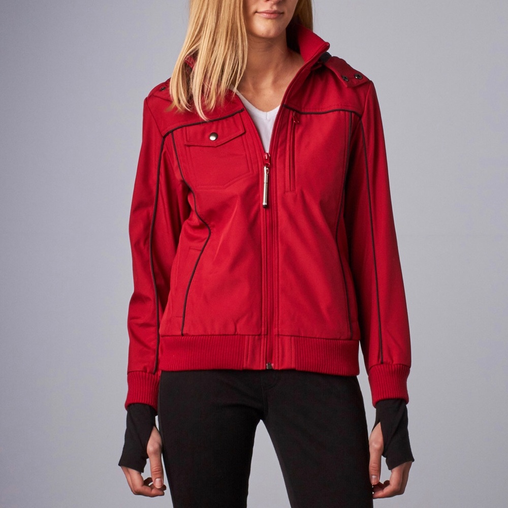 Baubax women’s travel bomber jacket.